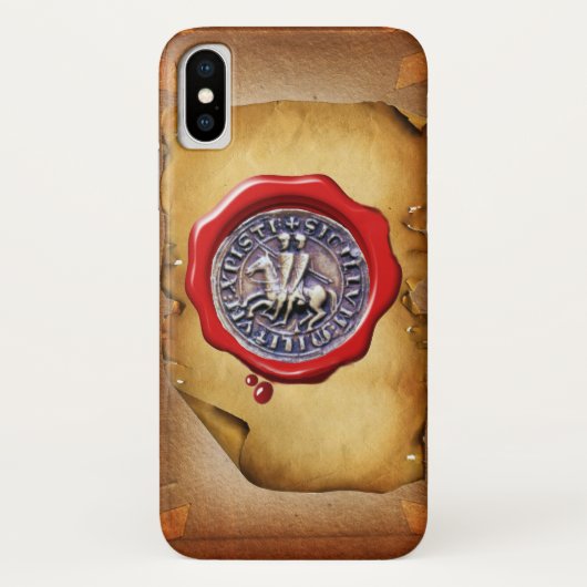 SIEGEL DER KNIGHTS TEMPLAR Red Wax Perchment Case-Mate iPhone Hülle (Rückseite)