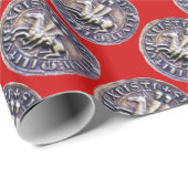 SIEGEL DER KNIGHTS TEMPLAR rot Geschenkpapier (Rolleneckpunkt)