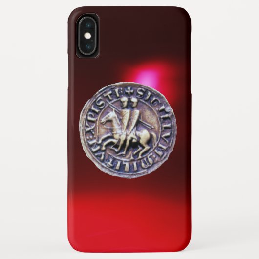 SIEGEL DER KNIGHTS TEMPLAR rote Bordeaux Case-Mate iPhone Hülle (Rückseite)