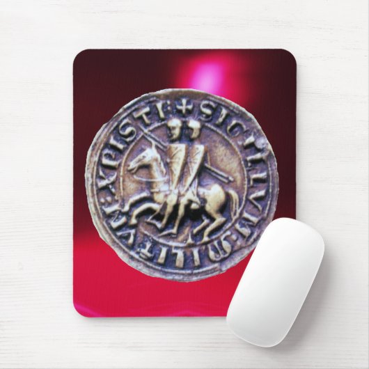 SIEGEL DER KNIGHTS TEMPLAR rote Bordeaux Mousepad (Mit Mouse)