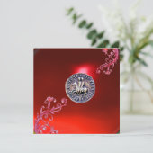 SIEGEL DER KNIGHTS TEMPLAR Ruby rot Einladung (Stehend Vorderseite)