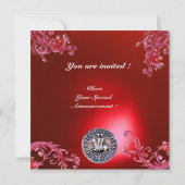 SIEGEL DER KNIGHTS TEMPLAR Ruby rot Einladung (Rückseite)