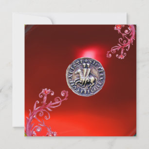 SIEGEL DER KNIGHTS TEMPLAR Ruby rot Einladung