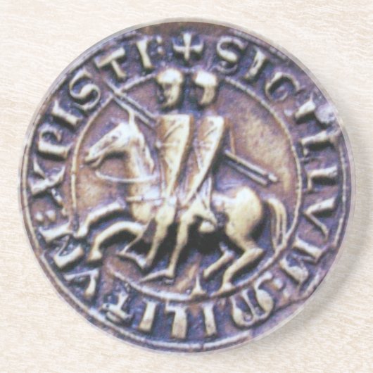 SIEGEL DER KNIGHTS TEMPLAR SANDSTEIN UNTERSETZER (Vorne)