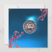 SIEGEL DER KNIGHTS TEMPLAR Saphir blau Einladung (Vorderseite)