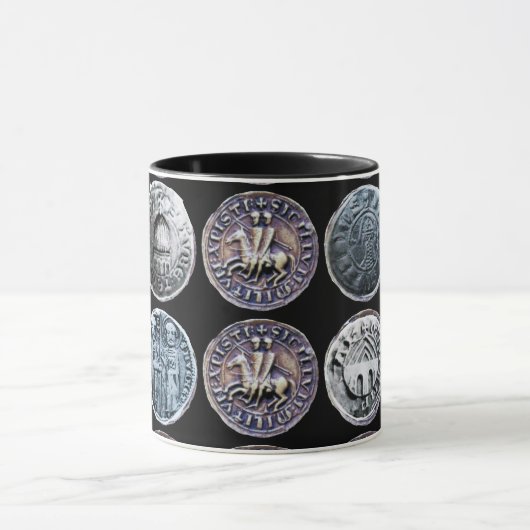 SIEGEL DER KNIGHTS TEMPLAR Schwarz Tasse (Zentrum)