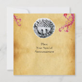 SIEGEL DER KNIGHTS TEMPLAR TAU Juwel lila Einladung (Rückseite)