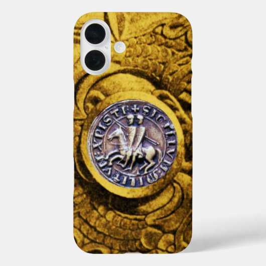 SIEGEL DER KNIGHTS TEMPLORgoldgelb Case-Mate iPhone Hülle (Rückseite)