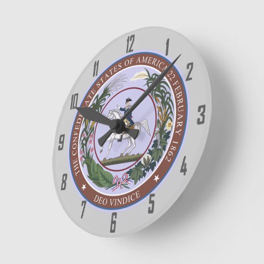 Siegel der Konföderation Runde Wanduhr (Winkel)