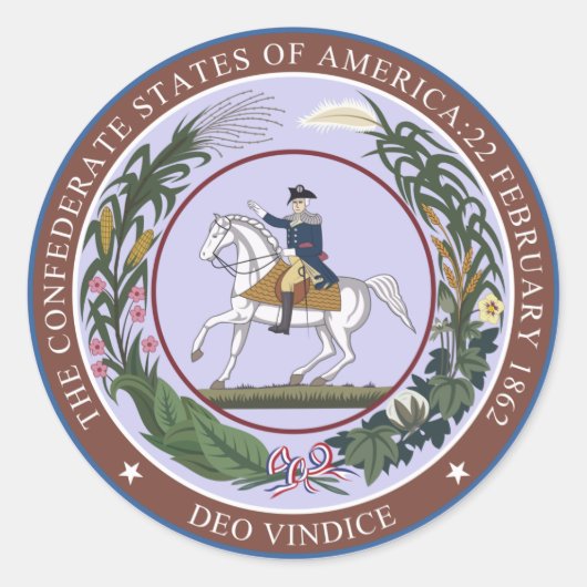 Siegel der Konföderation Runder Aufkleber (Vorderseite)