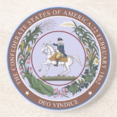 Siegel der Konföderation Sandstein Untersetzer (Vorne)