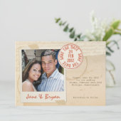 Siegel der Liebe - Save the Date Karte (Stehend Vorderseite)