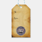 SIEGEL DER NIGHTS TEMPLAR Monogramm Pergament Geschenkanhänger (Vorderseite)