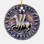 SIEGEL DER RITTER TEMPLAR KERAMIK ORNAMENT (Hinten)