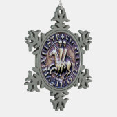 SIEGEL DER RITTER TEMPLAR SCHNEEFLOCKEN Zinn-Ornament (Links)