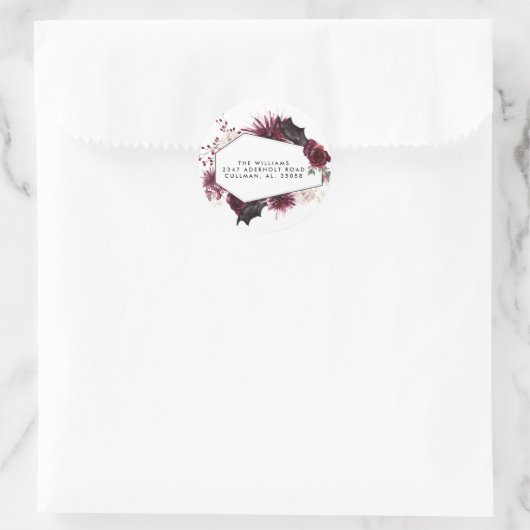 Siegel der Rücksendeadresse Runder Aufkleber (Tasche)