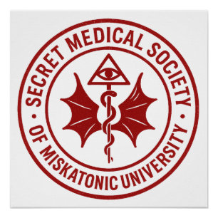 Siegel der "Secret Medical Society Miskatonic" Poster