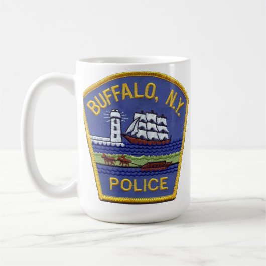 Siegel der Stadt Buffalo - Polizei in Buffalo Kaffeetasse (Links)