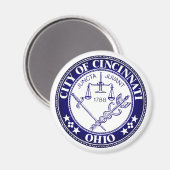 Siegel der Stadt Cincinnati, Ohio Magnet (Vorderseite/Rückseite)