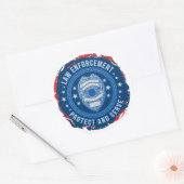 Siegel der Strafverfolgung Runder Aufkleber (Umschlag)