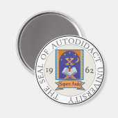 Siegel der Universität Autodidact Magnet (Vorderseite/Rückseite)