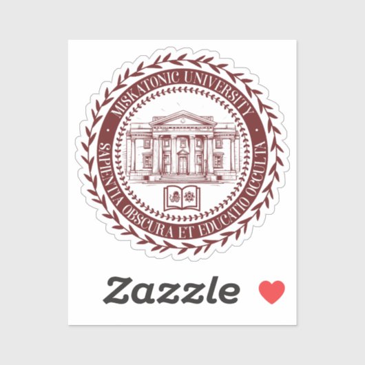 Siegel der Universität Miskatonic Aufkleber (Blatt)