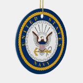SIEGEL der US-Marine Fan Merch Navy Personalisiert Keramik Ornament (Rechts)