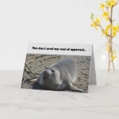 Siegel der Zulassung Ozeantierisches Foto Elephant Karte (Gelbe Blume)