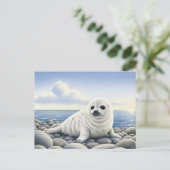 Siegel der Zulassung Wildtiere von Säuglingen Post Postkarte (Stehend Vorderseite)