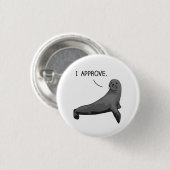 Siegel der Zustimmung Button (Vorne & Hinten)