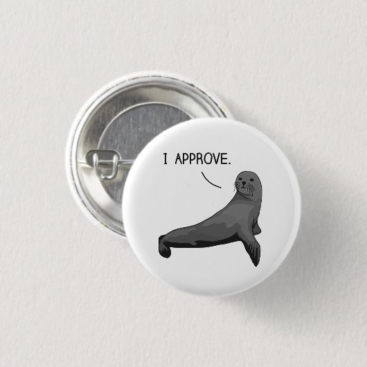 Siegel der Zustimmung Button (Vorne & Hinten)