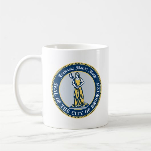 Siegel des Bezirks Brooklyn, New York Kaffeetasse (Links)