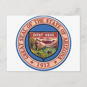 Siegel des Bundesstaates Arizona Postkarte
