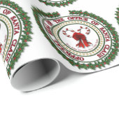 Siegel des Büros des Weihnachtsmanns Geschenkpapier (Rolleneckpunkt)