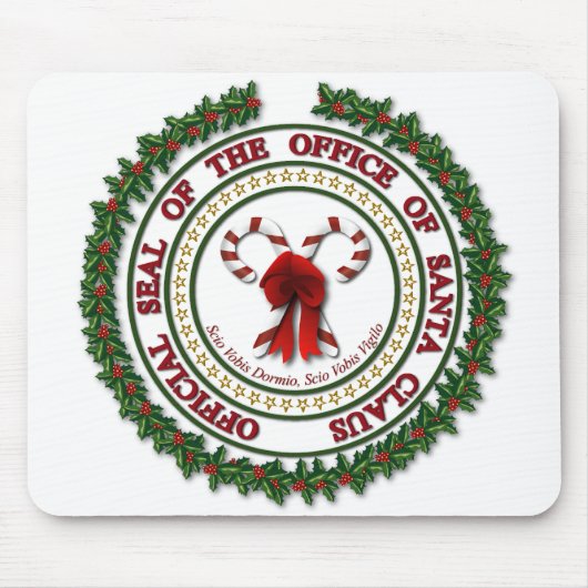 Siegel des Büros des Weihnachtsmanns Mousepad (Vorne)
