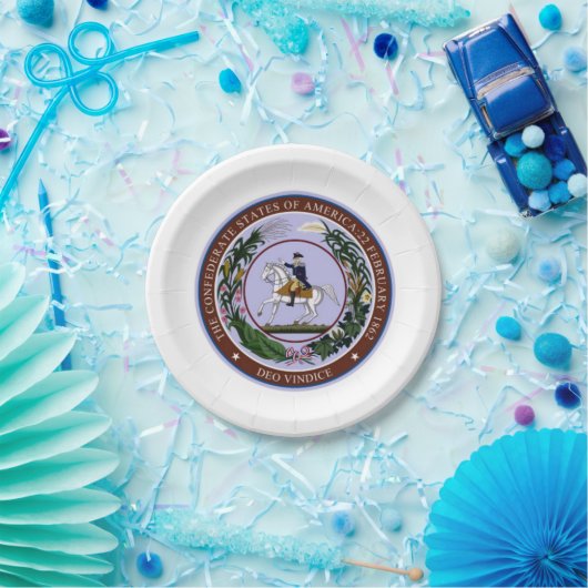 SIEGEL des CONDEDERACY Pappteller (Party)