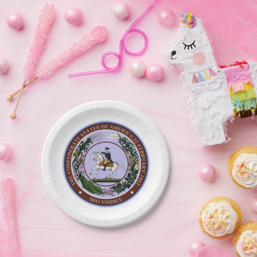 SIEGEL des CONDEDERACY Pappteller (Party)