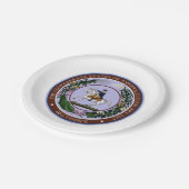 SIEGEL des CONDEDERACY Pappteller (Schrägansicht)