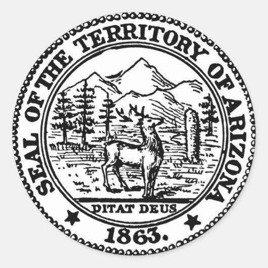 SIEGEL DES GEBIETS ARIZONA 1963 RUNDER AUFKLEBER (Vorderseite)