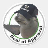 Siegel des Genehmigungsaufklebers Runder Aufkleber (Vorderseite)