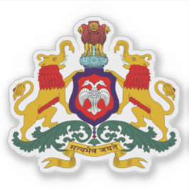 Siegel des Karnataka-Staat, Indien Aufkleber