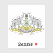 Siegel des Kerala-Staat, Indien Aufkleber (Blatt)