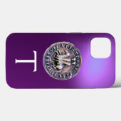SIEGEL DES KNIGHTS TEMPLAR MONOGRAM Lila Case-Mate iPhone Hülle (Rückseite (Horizontal))