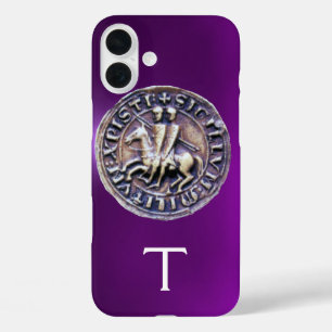 SIEGEL DES KNIGHTS TEMPLAR MONOGRAM lila iPhone 16 Plus Hülle