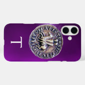 SIEGEL DES KNIGHTS TEMPLAR MONOGRAM lila Case-Mate iPhone Hülle (Rückseite (Horizontal))