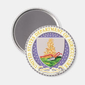 Siegel des Landwirtschaftsministeriums der Vereini Magnet (Vorderseite/Rückseite)