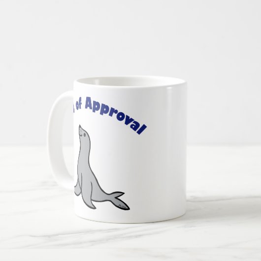 Siegel des lustigen Geschenks der Kaffeetasse (Vorderseite Links)