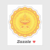 Siegel des Maharashtra-Staat, Indien Aufkleber (Blatt)