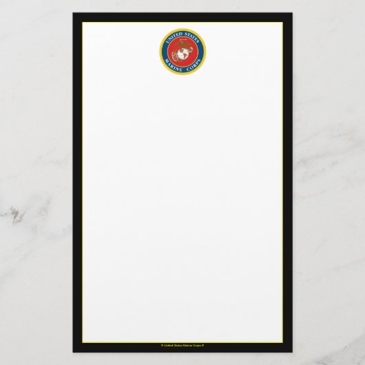 Siegel des Meereskorps - flach Briefpapier (Vorderseite)