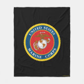 Siegel des Meereskorps - flach Fleecedecke (Vorderseite)